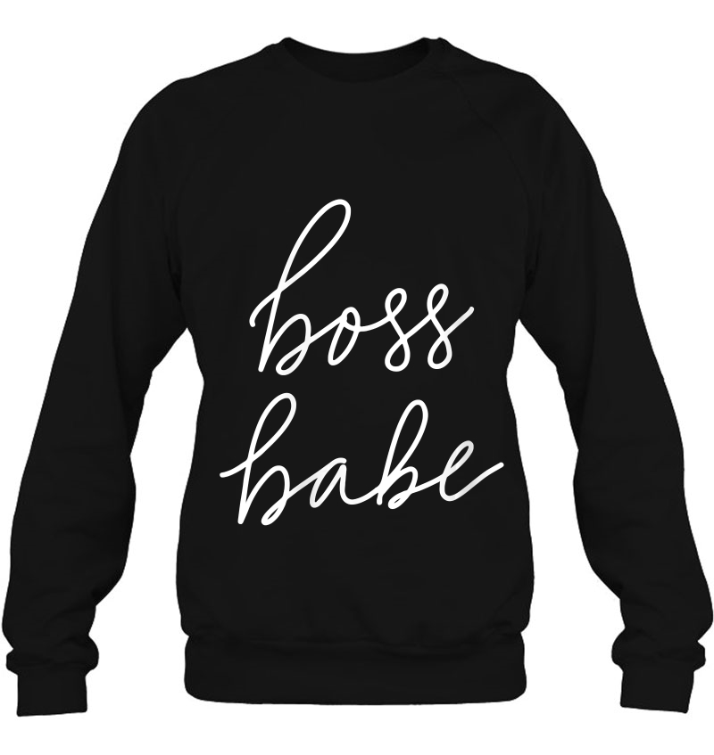 Womens Boss Babe Monoline Wht V-Neck Mugs