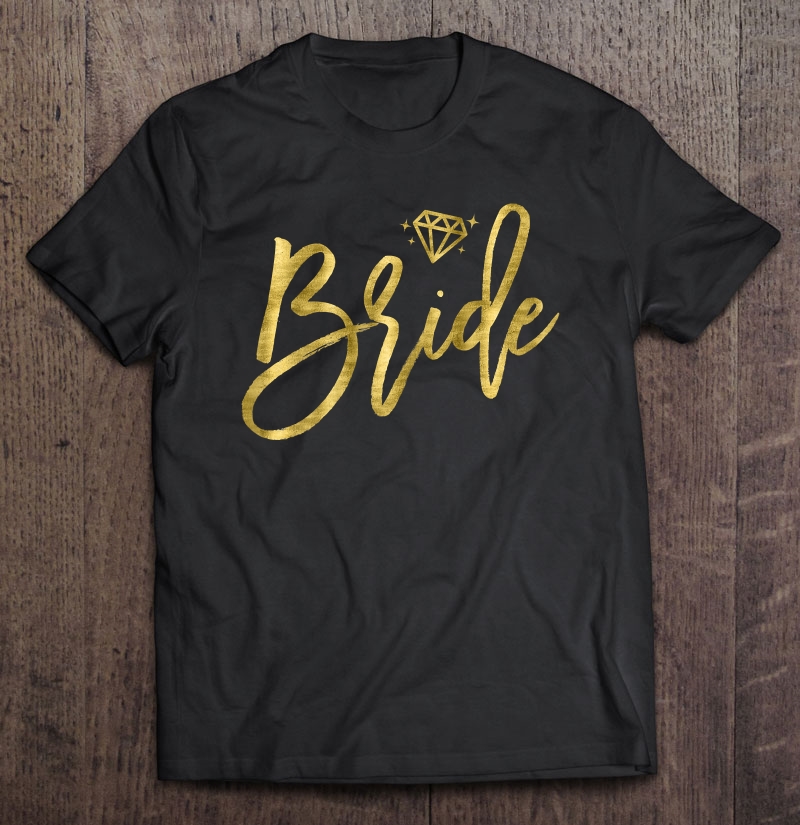 Womens Bride Bachelorette Party Shirts Dark Yellow Cute Shirt