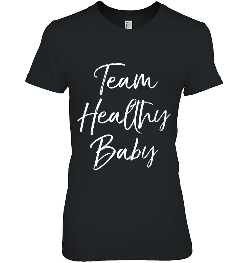 Womens Cute Gender Reveal Gift For Party Team Healthy Baby V-Neck Hoodie