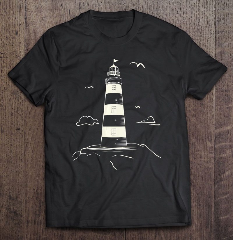 Womens Cute Lighthouse Art Collection For Men And Women V-Neck Shirt