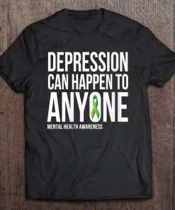 Womens Depression Can Happen To Anyone Mental Health Awareness V-Neck Tee