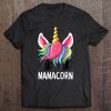 Womens Funny Mother Unicorn Face With Sunglasses Mom Gift Mamacorn Tank Top Tee