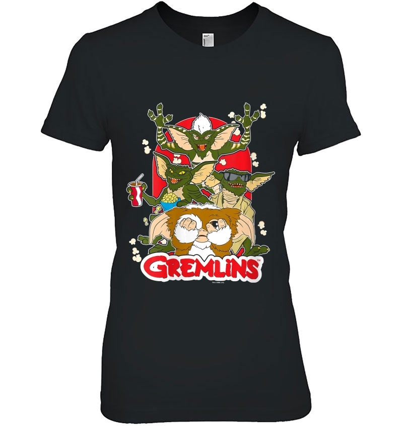 Womens Gremlins Popcorn V-Neck Hoodie