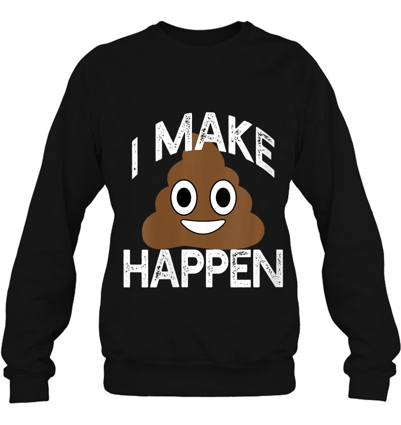 Womens I Make Poop Happen Poo Pile Funny Emoji Gift Meme V-Neck Mugs