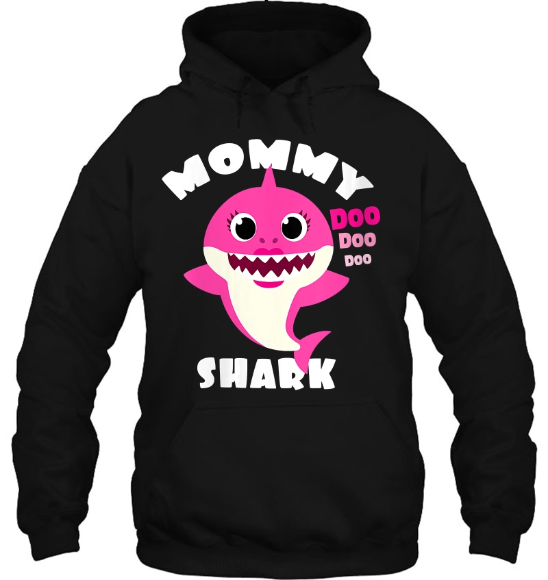 Womens Mommy Shark Gift Cute Baby Shark Design Family Set For Women V-Neck Mugs