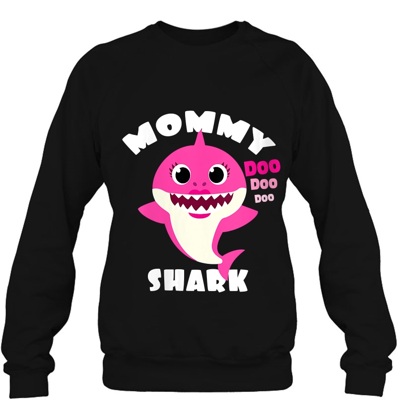 Womens Mommy Shark Gift Cute Baby Shark Design Family Set For Women V-Neck Mugs