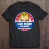 Womens Peanuts Sally Brown For President V-Neck Tee