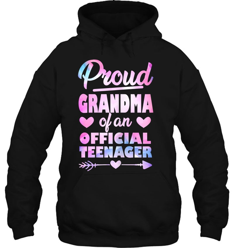 Womens Proud Grandma Of An Official Teenager 13Th Birthday Shirt Mugs