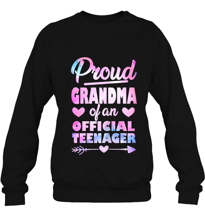 Womens Proud Grandma Of An Official Teenager 13Th Birthday Shirt Mugs