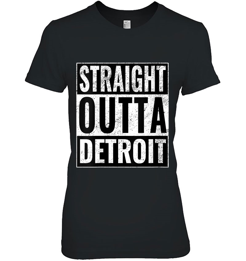 Womens Straight Outta Detroit - Straight Out Of Detroit V-Neck Hoodie