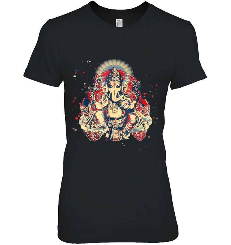 Yoga Shirts Spiritual Hindu God Ganesha Meditation Hoodie