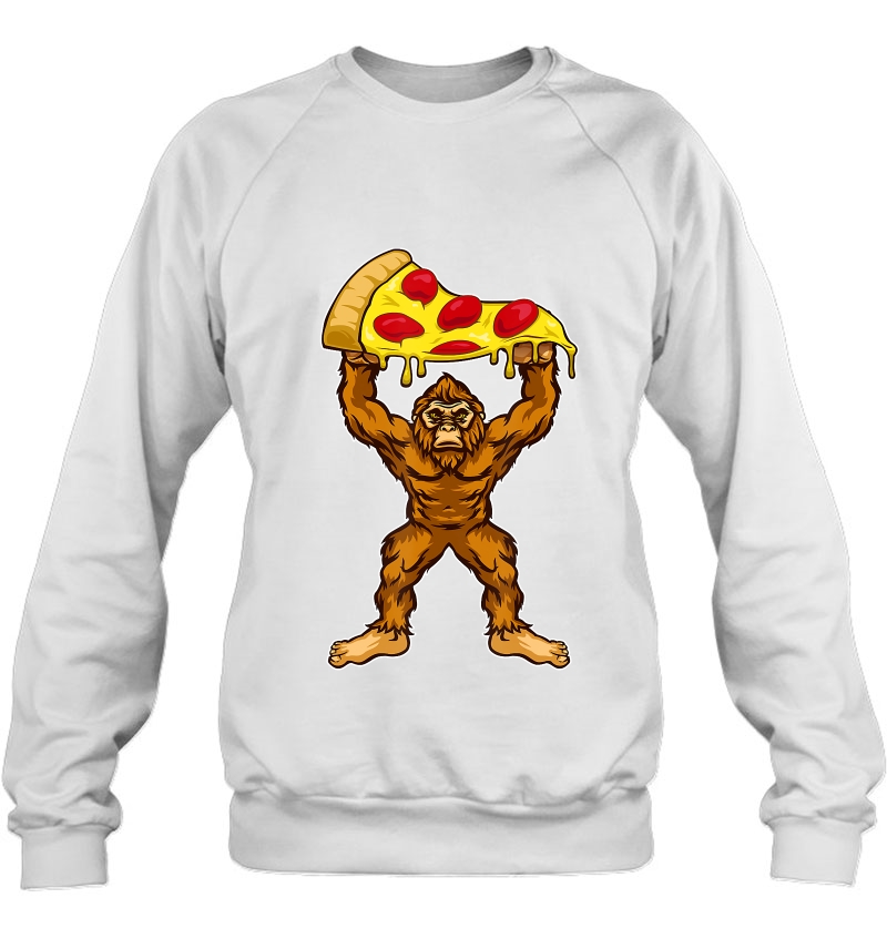 Funny Bigfoot Carrying Pizza Slice Sasquatch Pepperoni Pizza Mugs