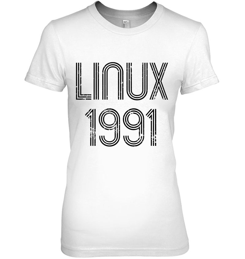 Linux 1991 For Geeks Who Love Free Software Hoodie