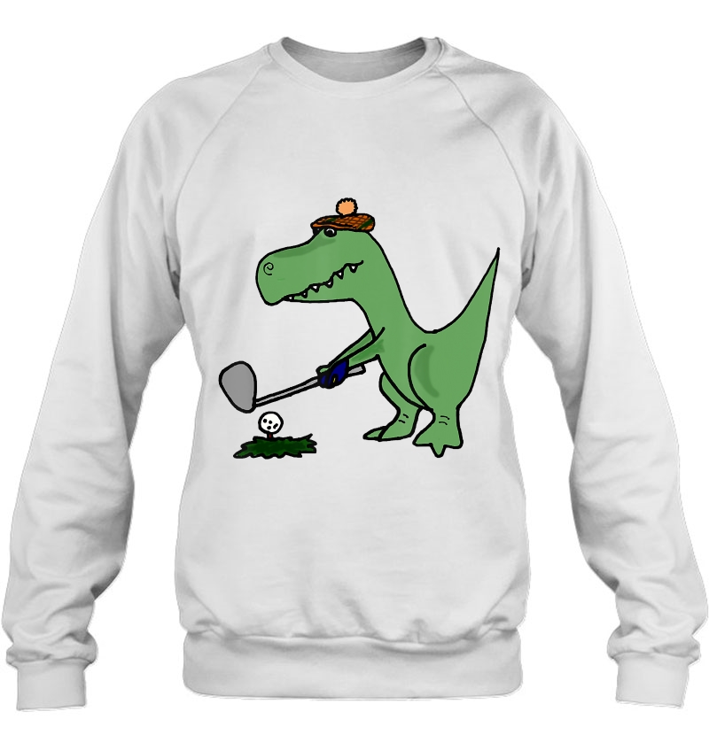 Smiletodaytees Funny T-Rex Dinosaur Playing Golf Mugs