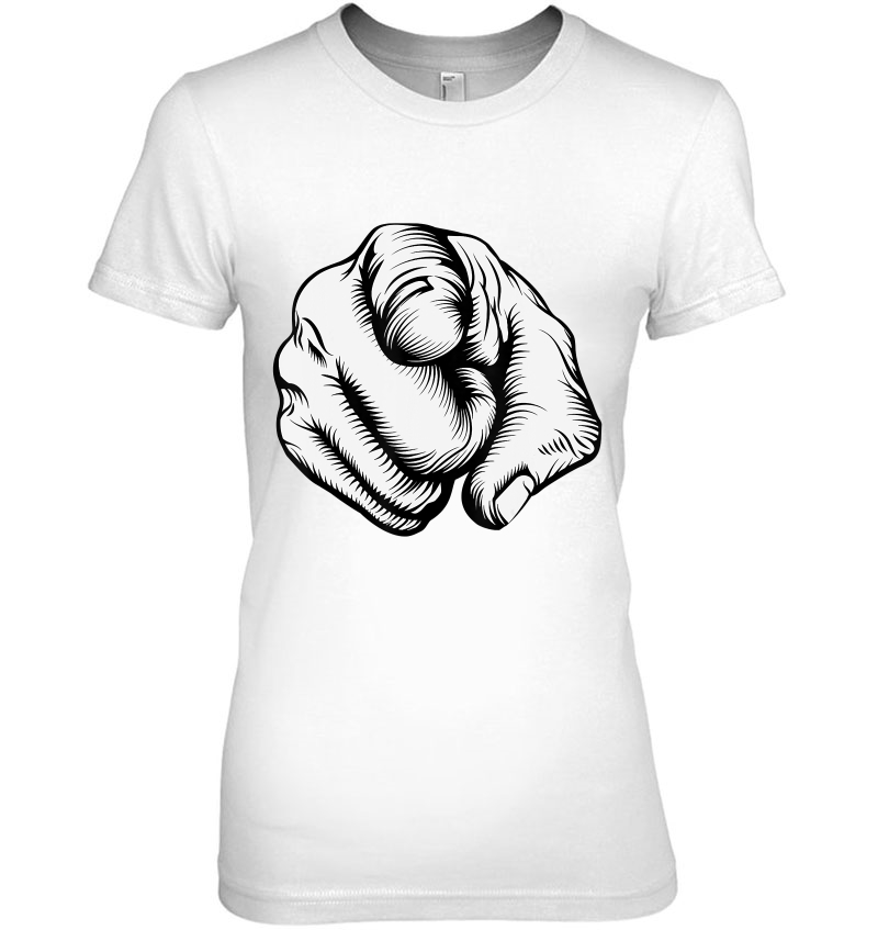 You - Awesome Pointing Finger Gift Ladies Tee