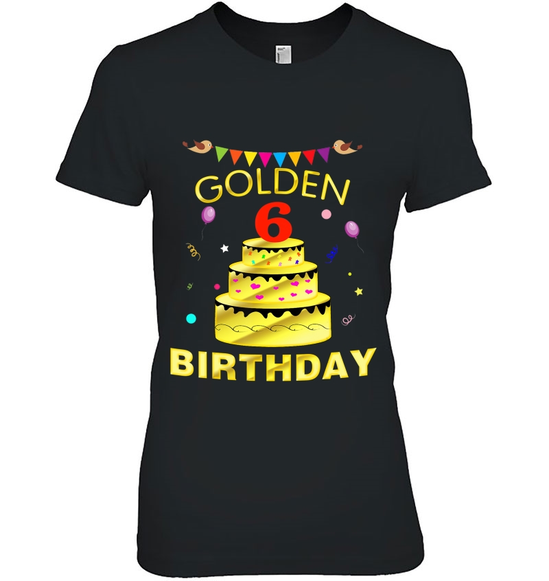 6 Years Old 6Th Golden Birthday Decorations Gif Hoodie