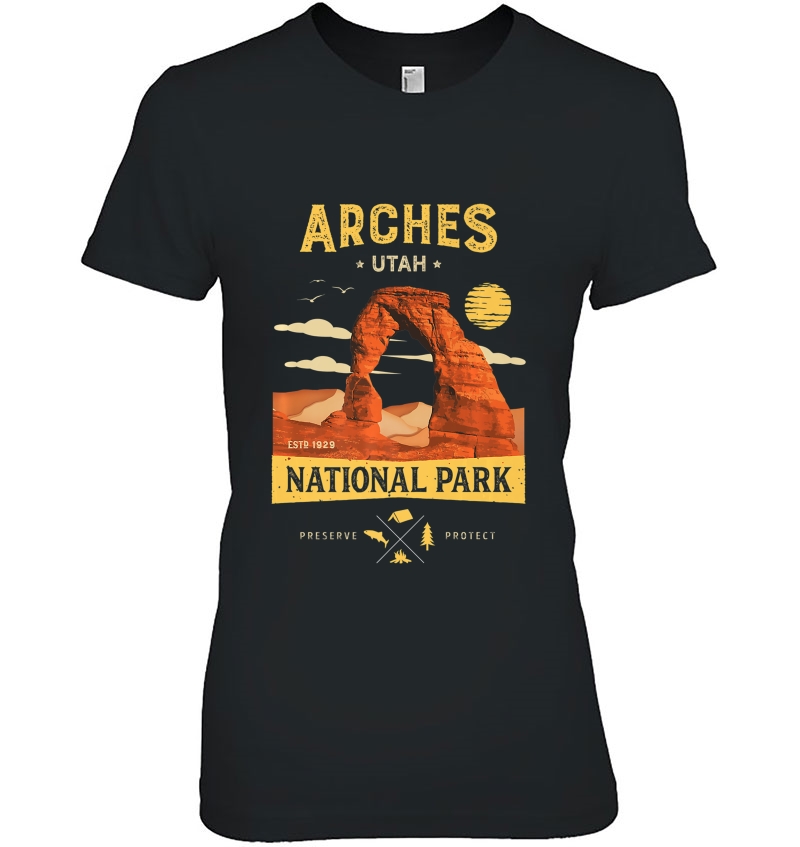 Arches National Park Delicate Arch Vintage Utah Gift Ladies Tee