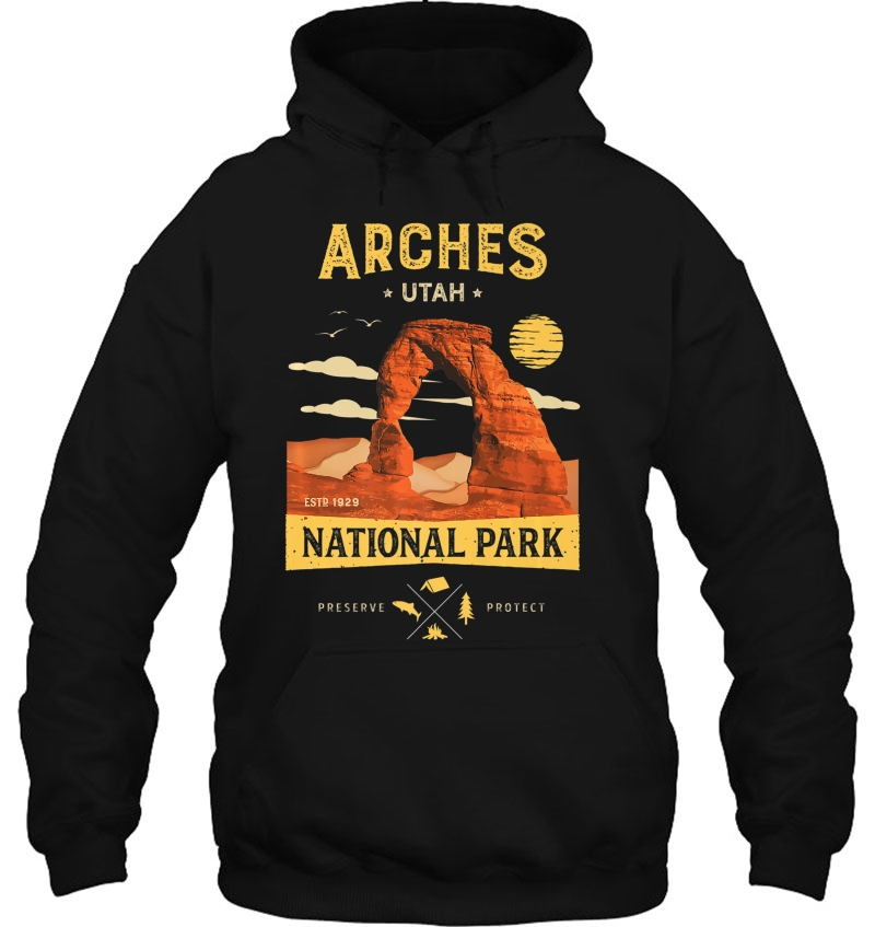 Arches National Park Delicate Arch Vintage Utah Gift Hoodie