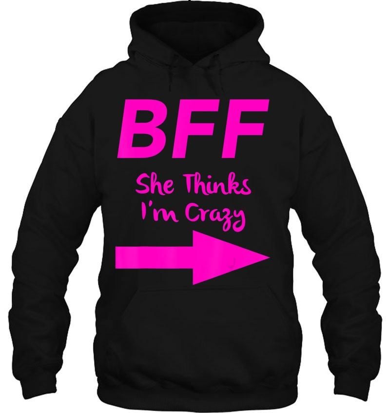 Bff She Thinks I'm Crazy Best Friends Arrow Matching Mugs