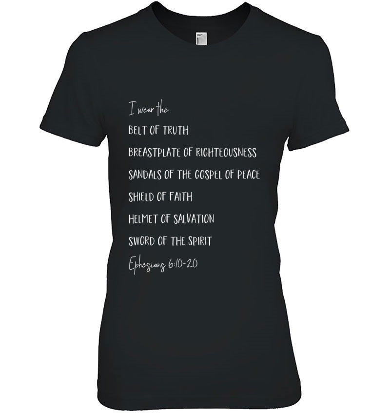 Bible Scripture Ephesians 610-20 Ver2 Ladies Tee