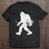 Bigfoot Sasquatch Carrying Drum Drumsticks Gifts Tee