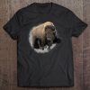 Bison Buffalo Cattle Design Illustration Gift Tee