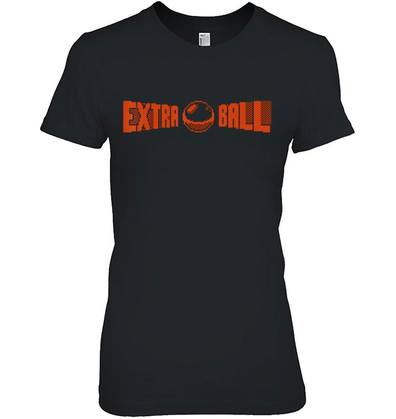 Classic Retro Pinball Gift - Extra Ball - Pixel Art Ladies Tee