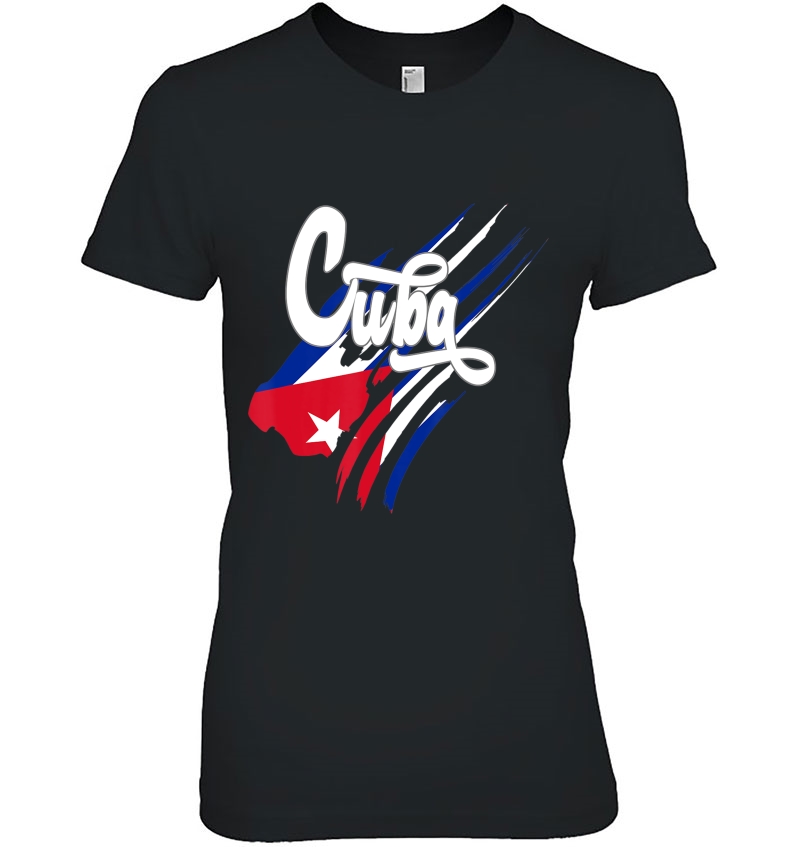 Cuban Flag I Cuba Supporter Gift Ladies Tee