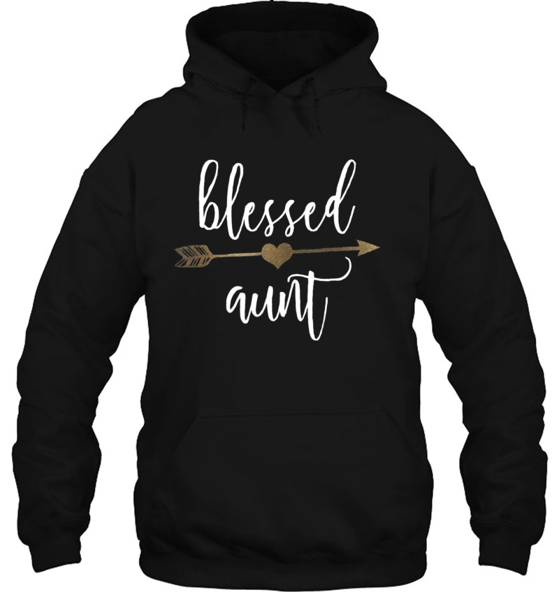 Cute Gold Arrow Blessed Aunt Thanksgiving Shirt Mugs