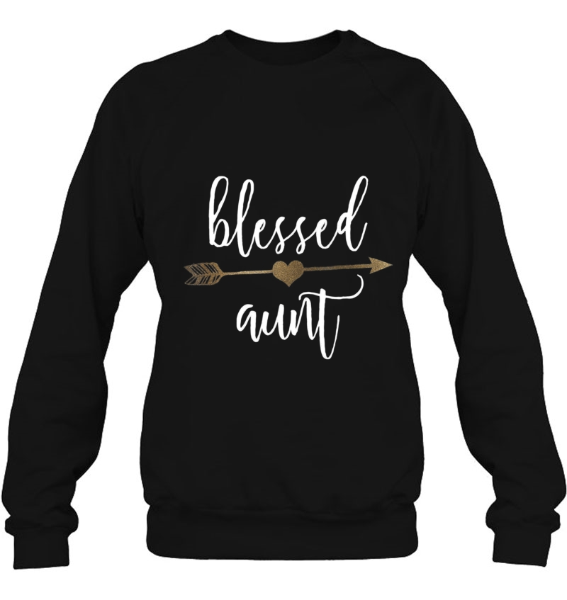 Cute Gold Arrow Blessed Aunt Thanksgiving Shirt Mugs