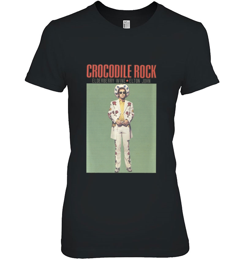 Elton John Official Crocodile Rock Ladies Tee