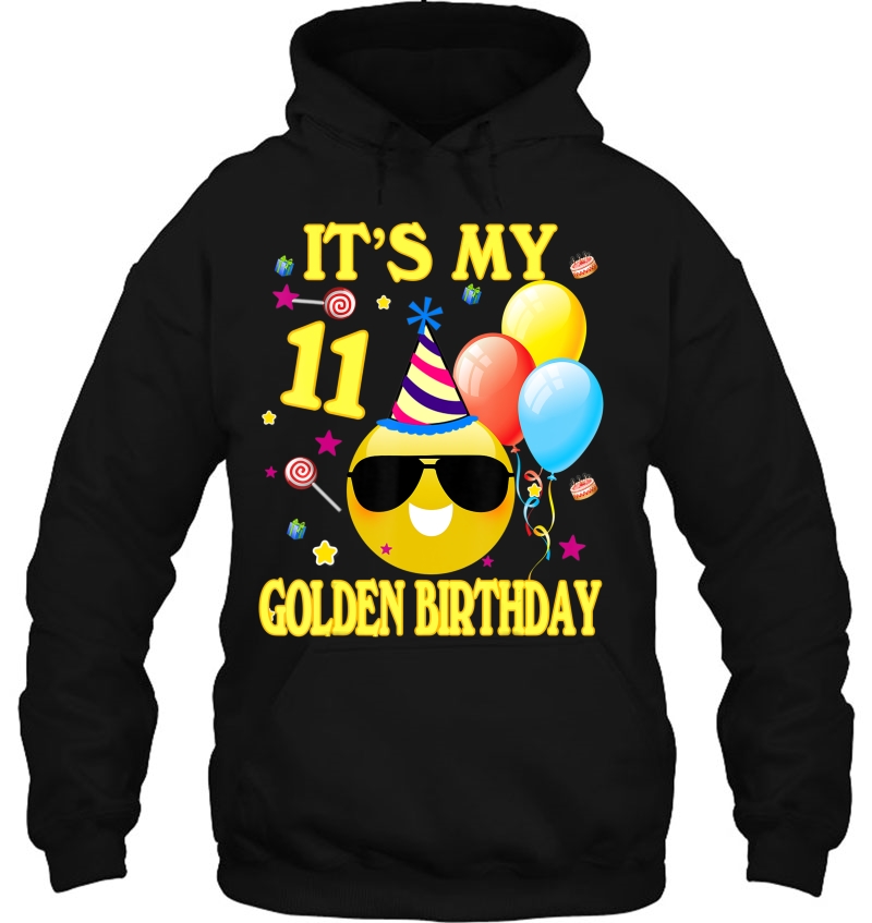 Emoji It's My Golden Birthday 11 Years Old 11Th Shirt Mugs