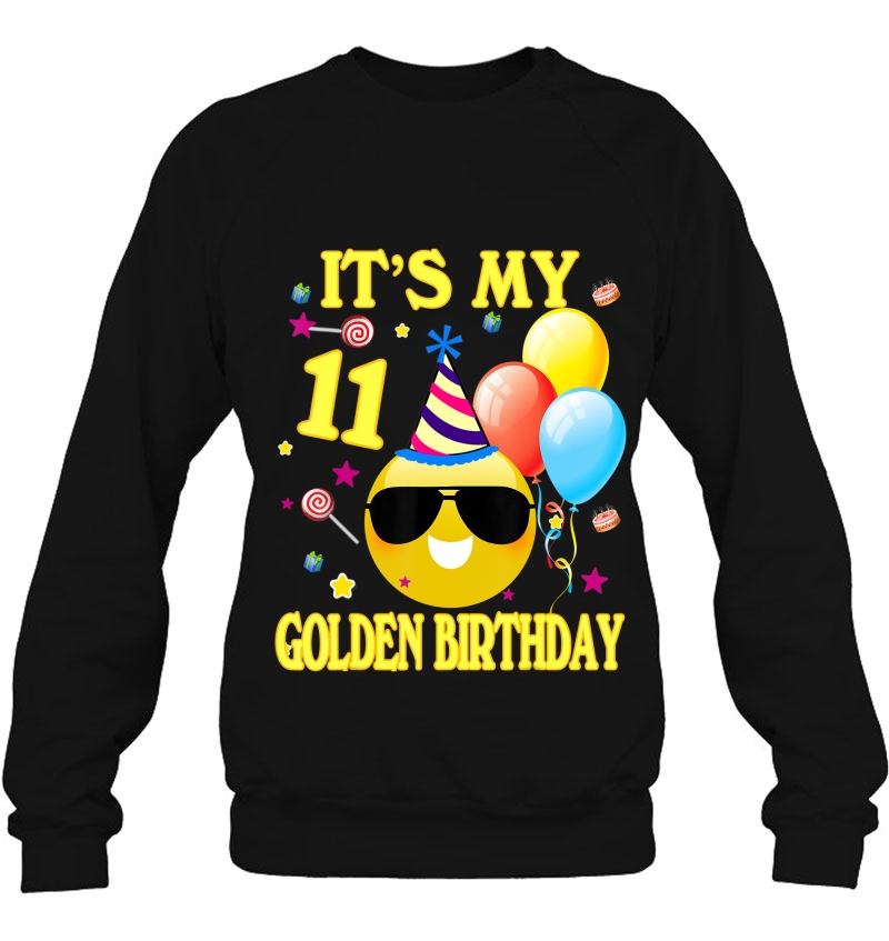 Emoji It's My Golden Birthday 11 Years Old 11Th Shirt Mugs