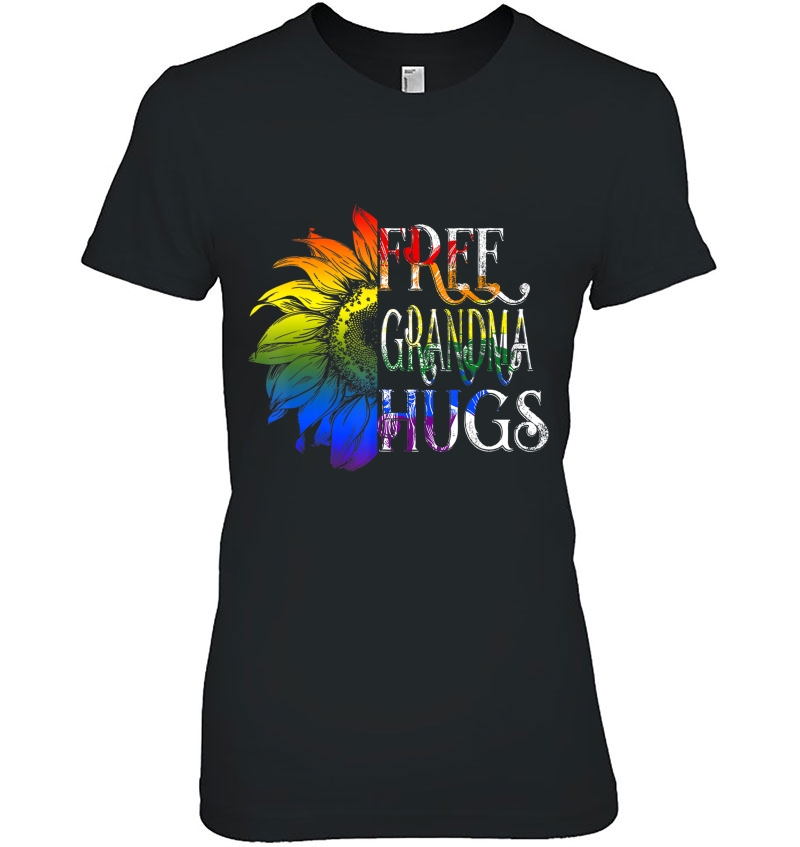 Free Grandma Hugs Pride Lgbt Rainbow Flag Hoodie