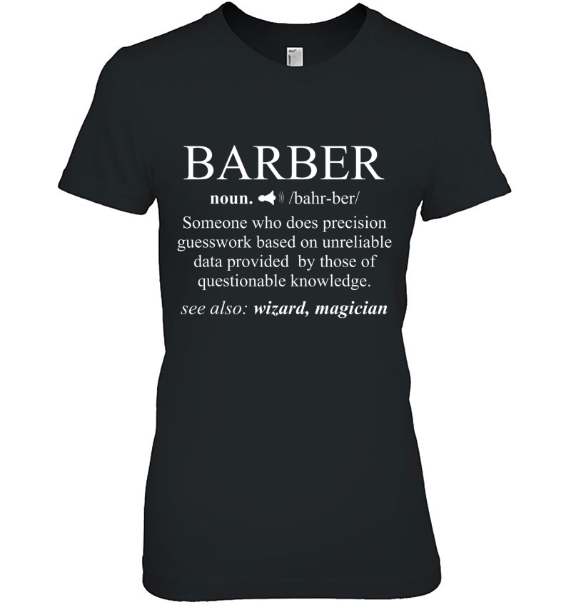 Noun Barber Definition Hairstylist Cool Hoodie