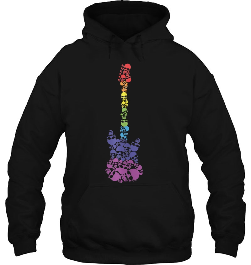 Gay Pride Rainbow Skulls Guitar Music Mugs