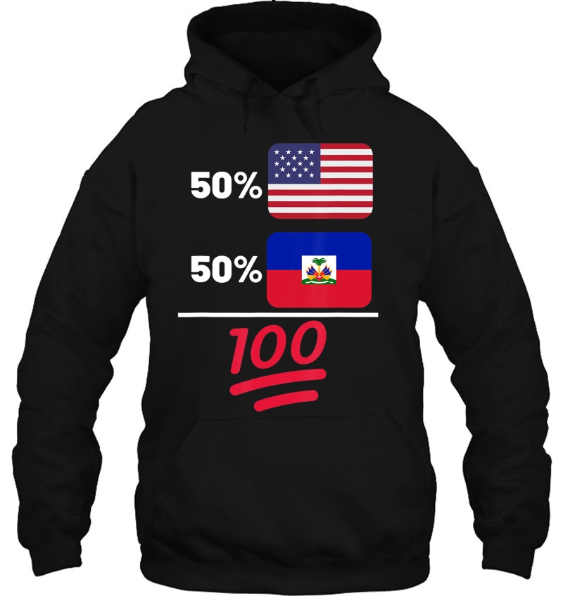 Haitian Plus American Mix Heritage Flag Hoodie