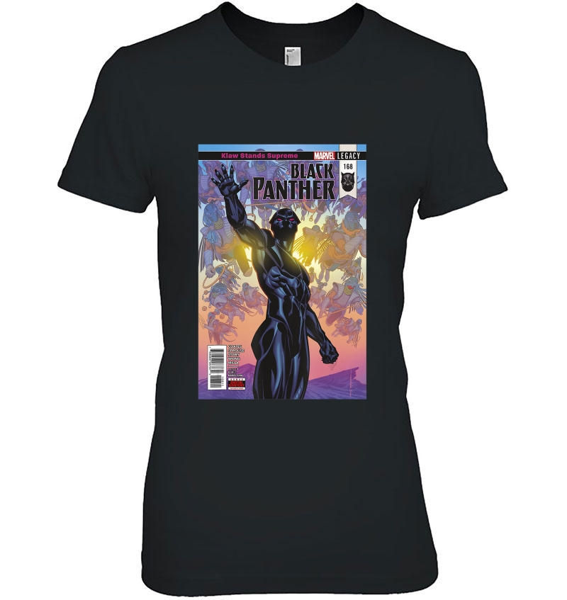 Marvel Black Panther Stands Supreme Comic Cover Ladies Tee