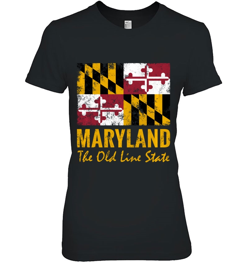 Maryland Old Line State Vintage Flag Hoodie