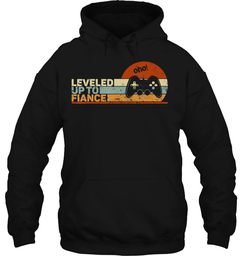 Mens Leveled Up To Fiance 2020 Promoted To Fiance Vintage Hoodie