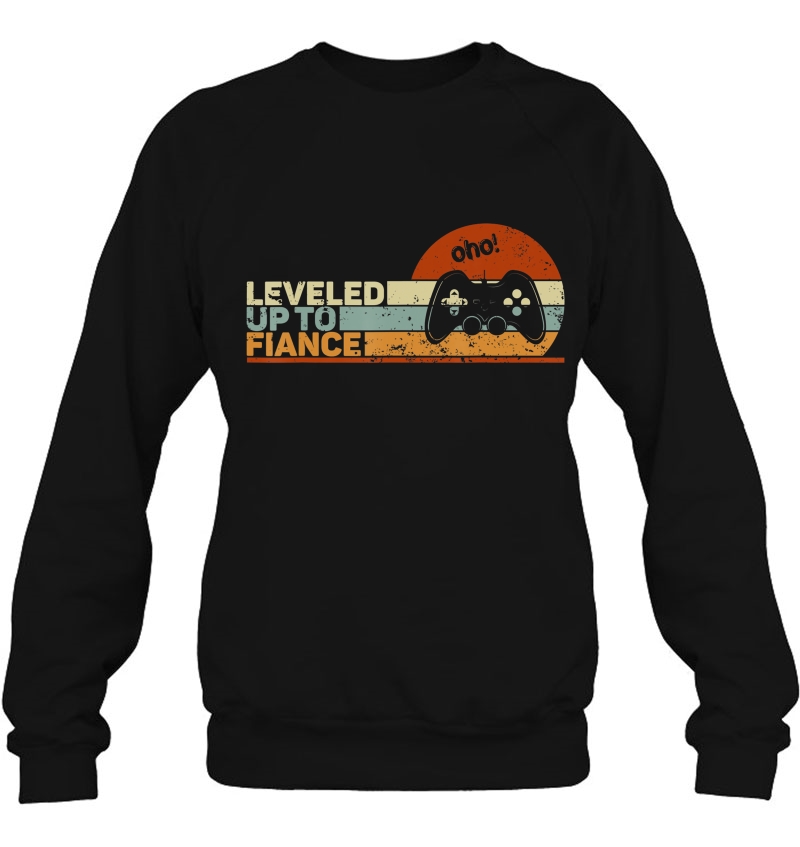 Mens Leveled Up To Fiance 2020 Promoted To Fiance Vintage Sweatshirt