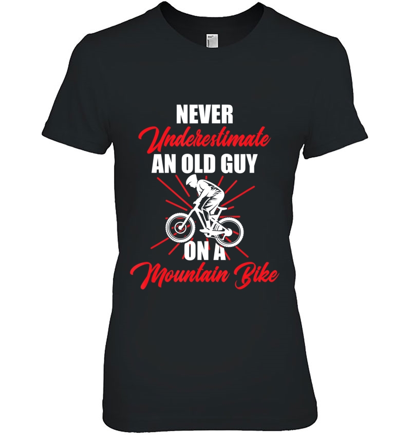 Never Underestimate An Old Guy On A Mountain Bike Cycling Hoodie