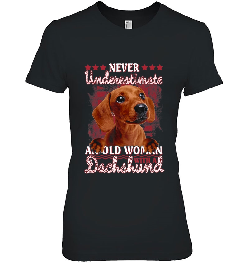 Never Underestimate An Old Woman With A Dachshund Hoodie