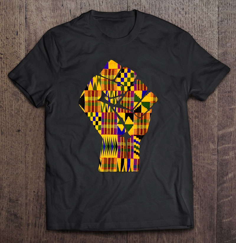 Oheneba Melanin Kente Fist Design Black History Shirt