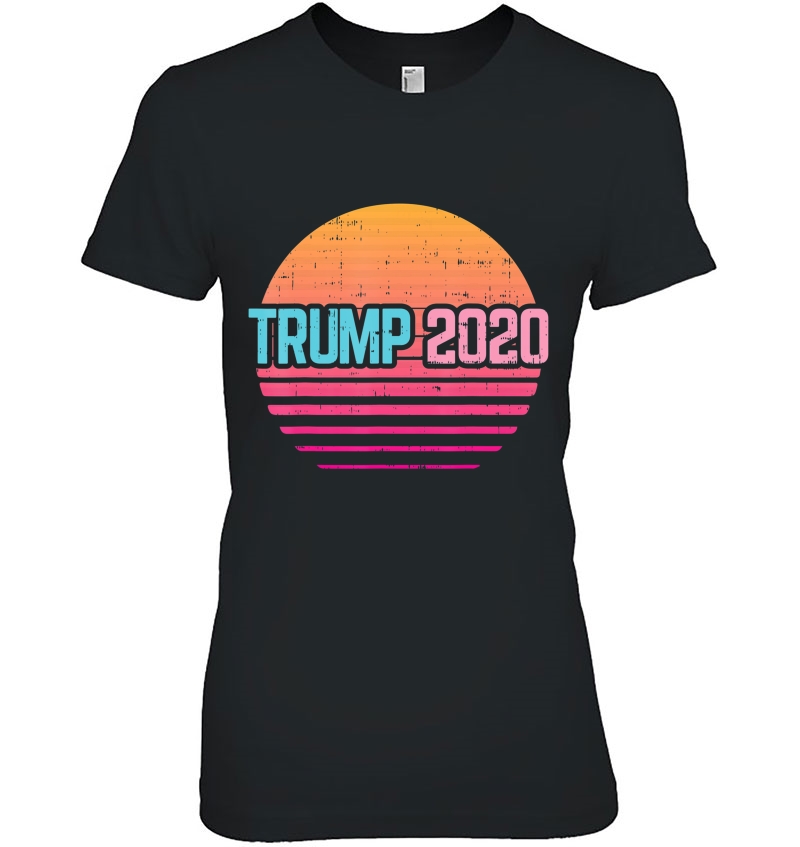 Pro Trump 2020 Retro Sunset Vaporwave Donald For President Hoodie