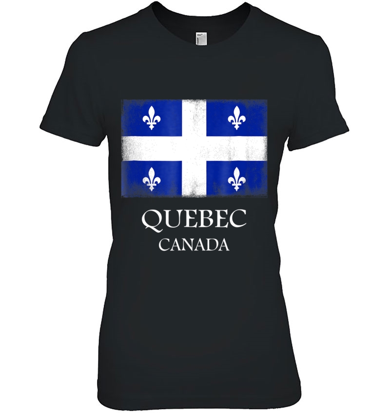 Quebec Canada Province Flag Tee Ladies Tee