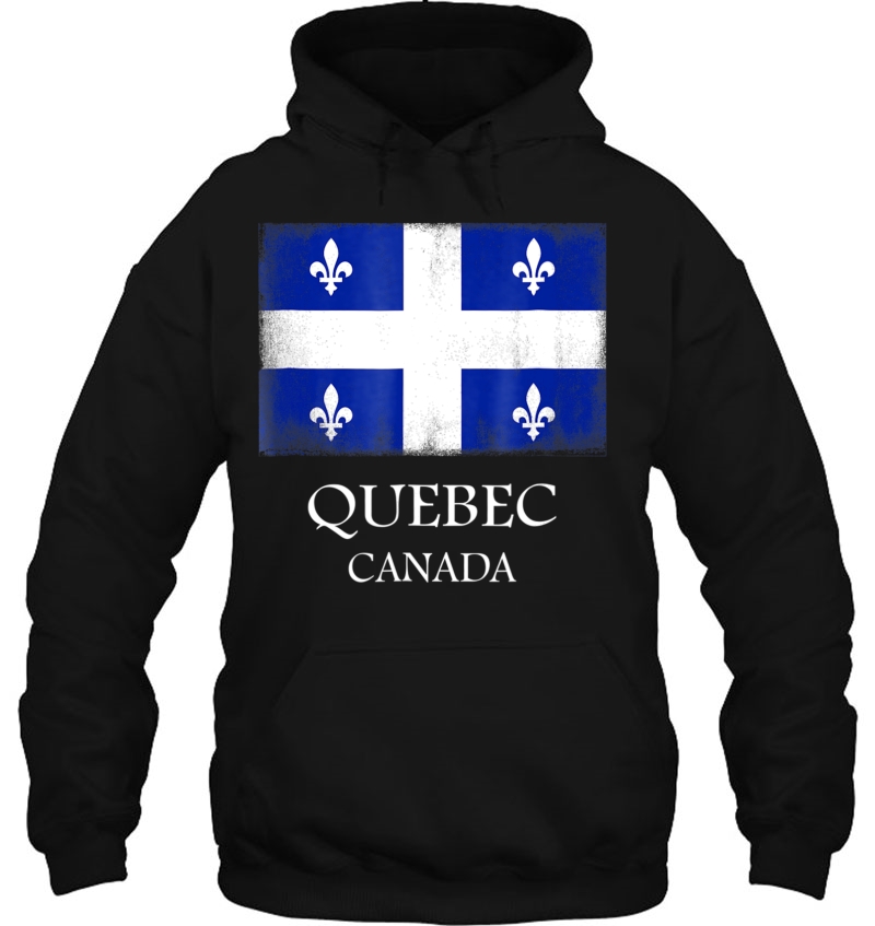 Quebec Canada Province Flag Tee Hoodie