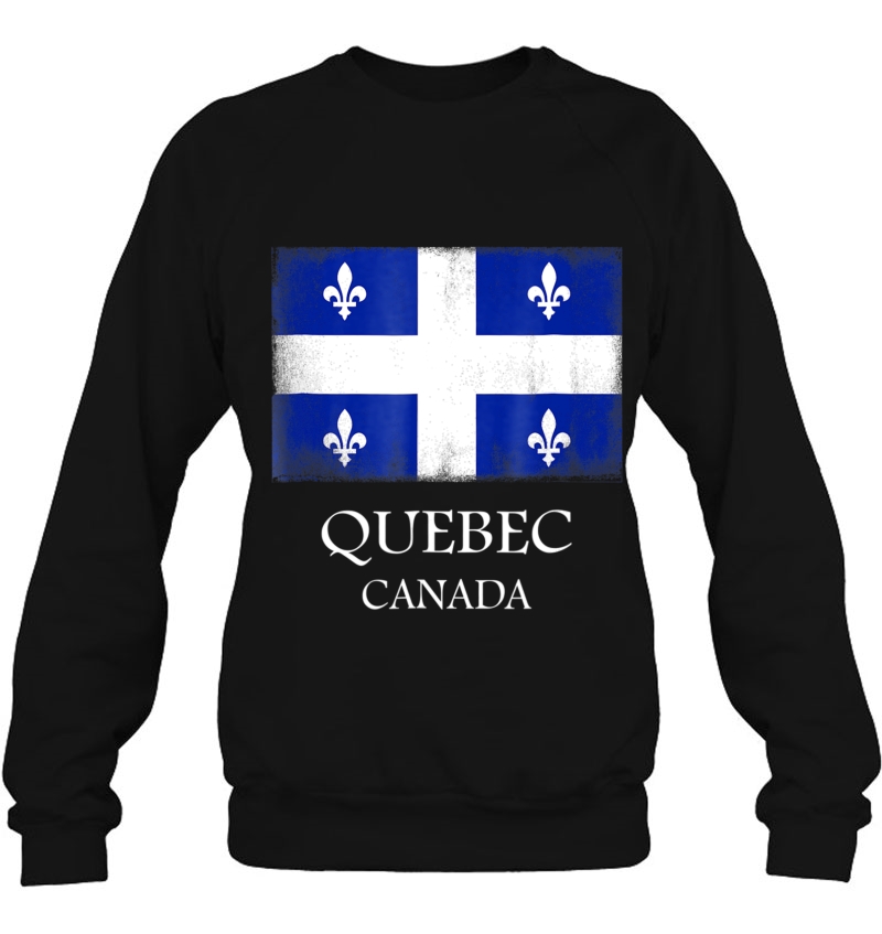 Quebec Canada Province Flag Tee Sweatshirt