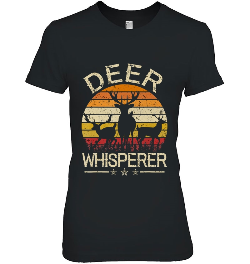 Retro Deer Whisperer Hunting Tshirt Deer Hunters Gift Hoodie