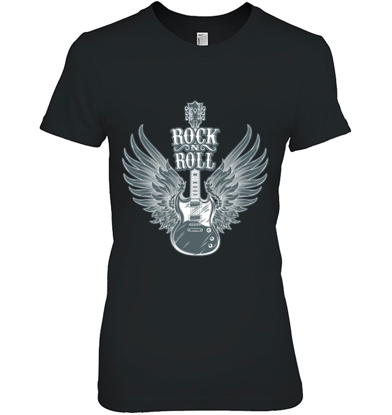 Rock N Roll Angel Wings Music Guitar Player Alternative Hoodie